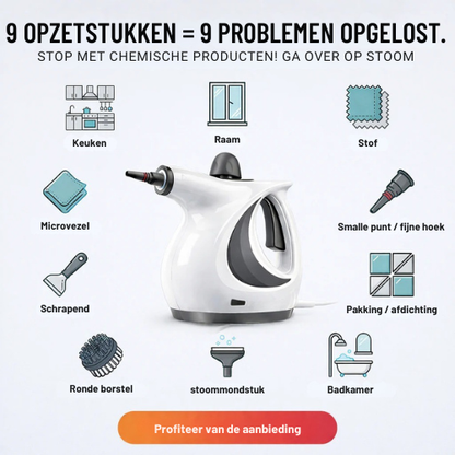 AquaVera™ SteamMaster – Ultieme stoomreiniger voor een vlekkeloos en gezond huis